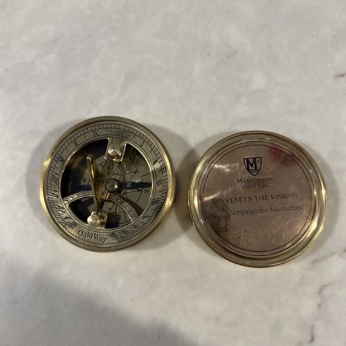 OakiWay Anniversary Brass Sundial Compass with Special Engraved Greeting -...
