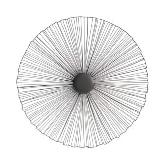 Oakley, Abstract Flower Wall Art With Handcrafted Metal in Black