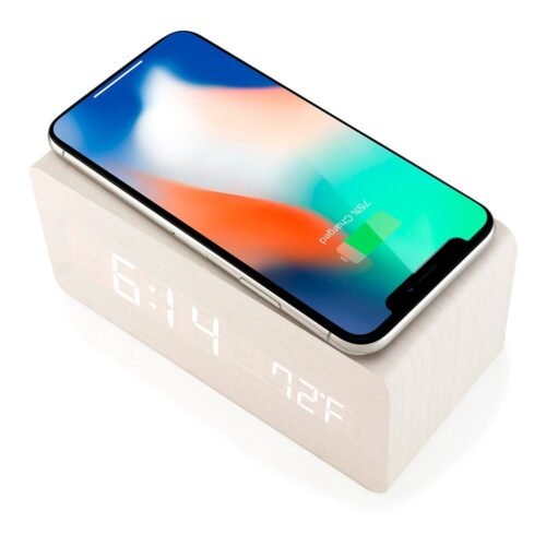 OCT17 Alarm Clock with Qi Wireless Charging Pad Compatible with iPhone Samsun...