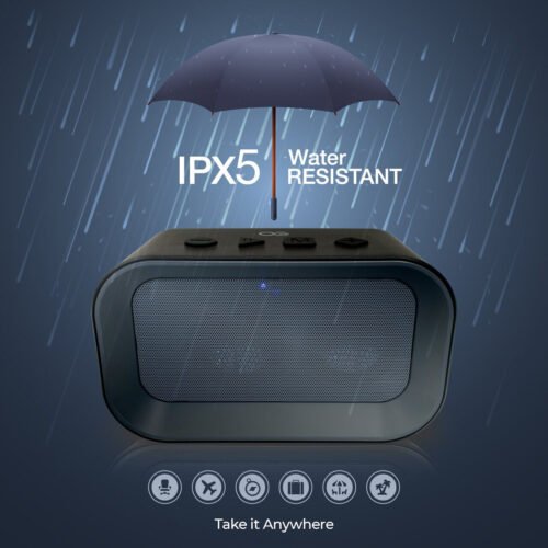 OG Bluetooth Speaker Wireless Waterproof Hi-Fi Sound-Dual drive/LED Alarm Clock