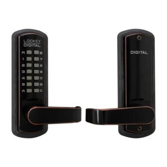 Oil Rubbed Bronze Mechanical Keyless Storeroom Handle Lock with Passage Function