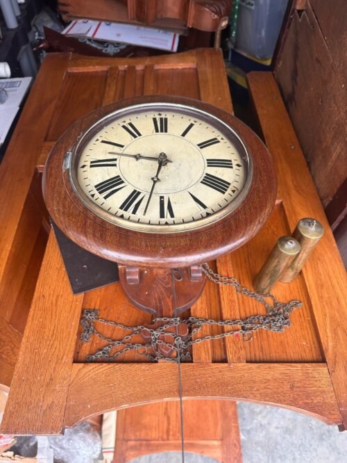 Old antique GERMAN WAG ON THE WALL. CLOCK