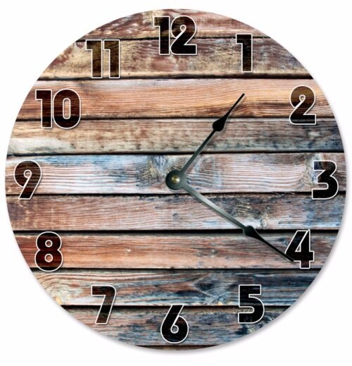 OLD BARN WOOD Clock - Large 10.5" Wall Clock - 2117
