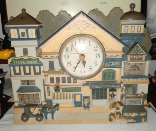 Old Stockbridge 3D Kitchen Wall Clock. 13.5"x12"x1 7/8" see pics read free ship