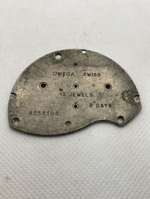 Omega 8 Days Desk Clock Vintage Back Plate Ref 8955103