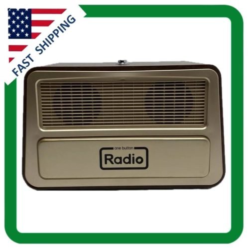 One Button Radio Large Analog Retro Style for Memory Loss/Vision Impairment