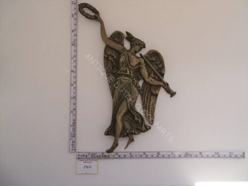 ONE OF A KIND LARGE BRONZE ANGEL ORNAMENT FOR FRENCH MANTEL OR WALL CLOCK