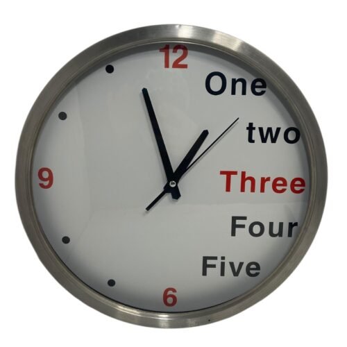 One Sided Design Wall Clock - White (30cm) WORKS EUC - FL