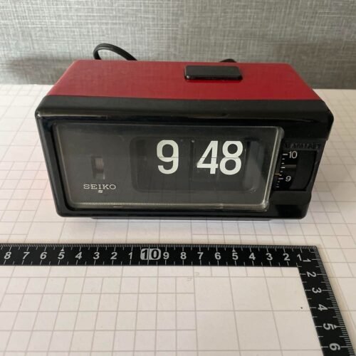 [Operation Tested] Seiko DP690T Flip Clock Alarm Red Body Vintage 1970s