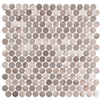 Orb Tanne Silver/Gold/Gray 4.5 in. x 8.25 in. Penny Round Smooth Metal...