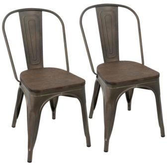 Oregon Antique and Dark Espresso Dining Chair (Set of 2)