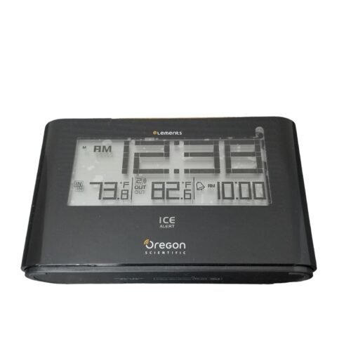 Oregon Scientific Atomic Projection Alarm Clock Thermometer Ice Alert
