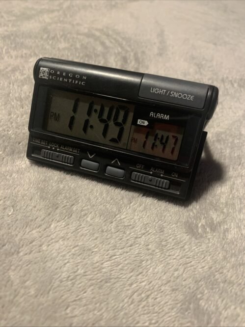 Oregon Scientific Folding Travel Pocket Alarm Clock TESTED