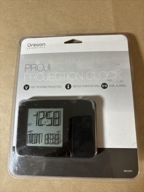 Oregon Scientific Projection Clock Dual Alarms 180 Degree RotatingRM338PA NEW!