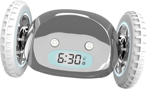Original Clocky Alarm Clock On Wheels For Heavy Sleeping Runaway Alarm Clock