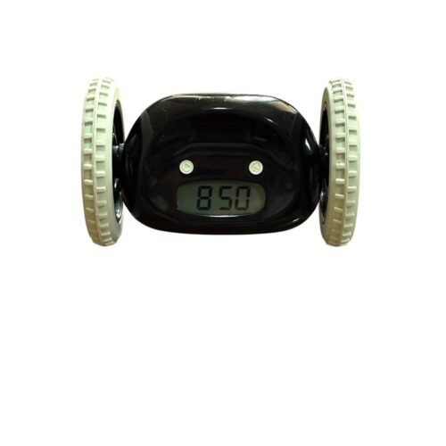 Original CLOCKY Rolling Alarm Clock For Heavy Sleepers Black Tested And Working