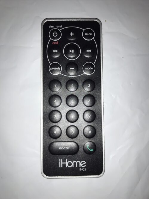 Original iHome iHC5 Remote Control For Bluetooth Clock Radio