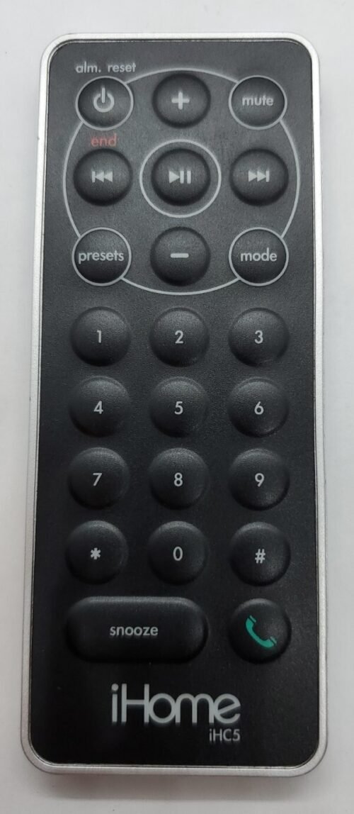 Original iHome iHC5 Remote Control For Bluetooth Clock Radio