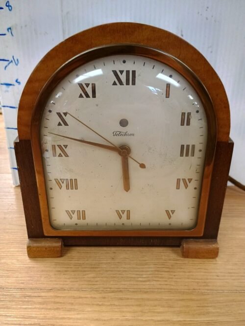 ORIGINAL WORKING EARLY 1930s WARREN TELECHRON #5F51 ART DECO MANTLE CLOCK