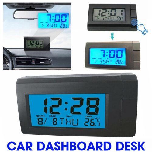 Ornaments Small Clocks ar Dashboard Digital LCD Desk Date Time Clock