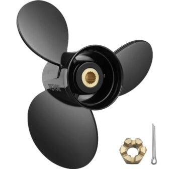 Outboard Propeller 3-Blade Aluminum Boat Propeller 14-1/4 in. x 21 in. Pitch...