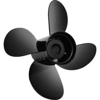 Outboard Propeller 4-Blade Boat Propeller 14-1/2 in. x 17 in. for 135...
