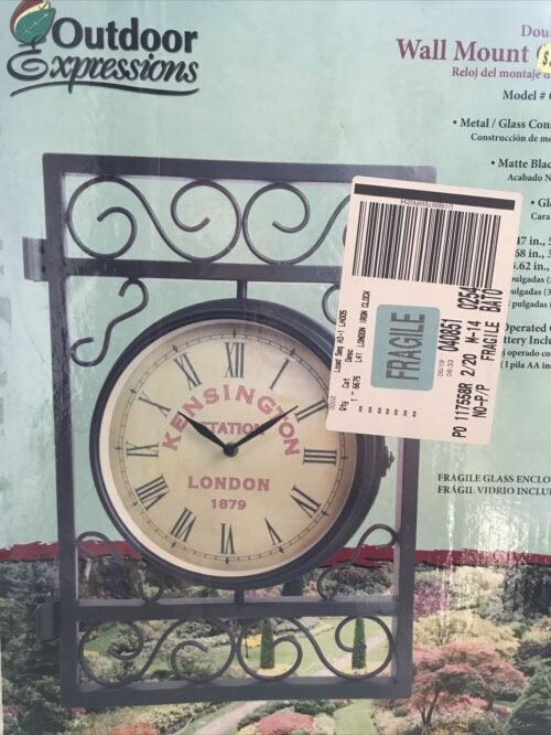 Outdoor Expressions Wall Mounted Clock Kensington Station London