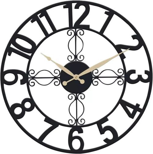 Outdoor Wall Clock 18 Inch outside Waterproof Garden Clock,Large Numerals