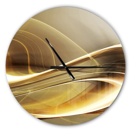 Oversized Modern Aluminium 29" Wall Clock - Elegant Sofa - Silent Non Ticking