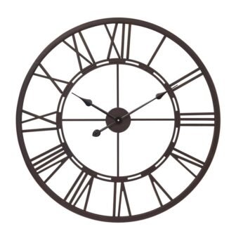 Oversized Roman 27 in. Dia Oil Rubble Bronze Round Wall Clock