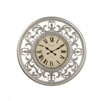 Oversized Waltham Classic 30 in. Wall Clock Platinum Finish