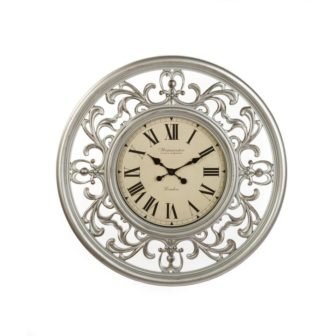Oversized Waltham Classic 30 in. Wall Clock Platinum Finish