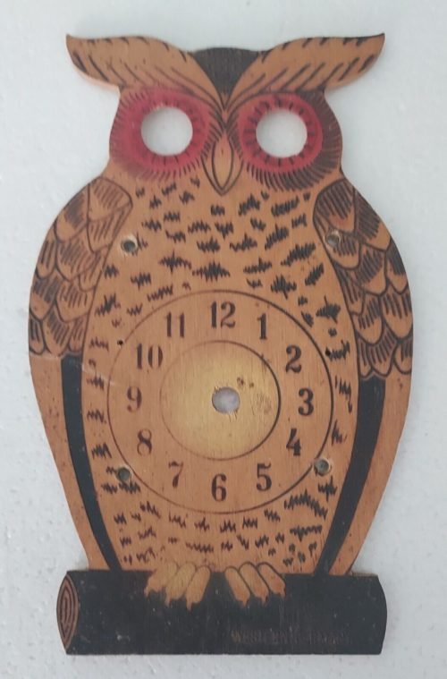 Owl Moving Eyes Cuckoo Clock Face Germany