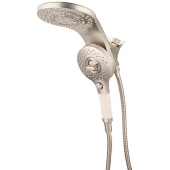 P-4560-BN 9-Spray Dual Settings Wall Mount Fixed and Handheld Shower Head 2.5...