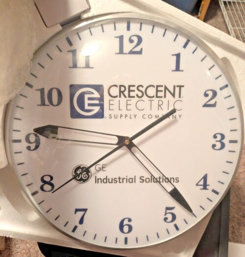 Pam Clock Extra Large Shop Garage 14" CONVEX Glass General Electric GE NIB