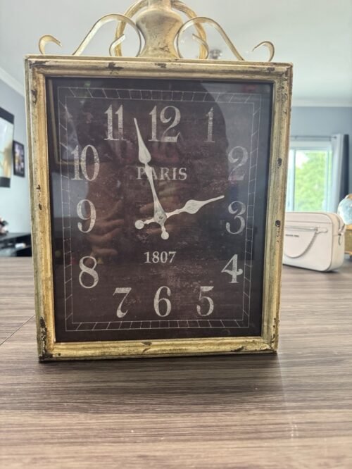 Paris 1807 Vintage Wall Clock 17.5x11" Decorative Antique Style