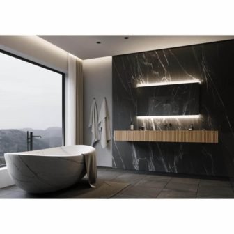 Paris Backlit 48 in. W x 28 in. H Rectangular Frameless Wall...