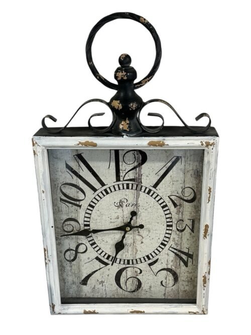 Paris Decorative Hanging Wall Clock Distressed Vintage Look