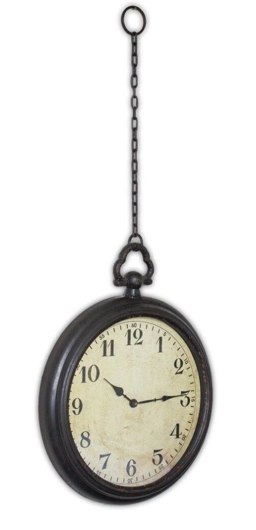 Park Hill 16 Hanging Vintage Style Pocket Watch Wall Clock