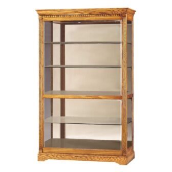 Parkview 80 in. H Curio Storage Cabinet in Golden Oak