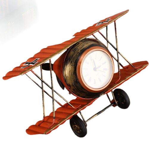 Pastoral Clock Desktop Decoration Table Clock Airplane Clock Room Desk Clock