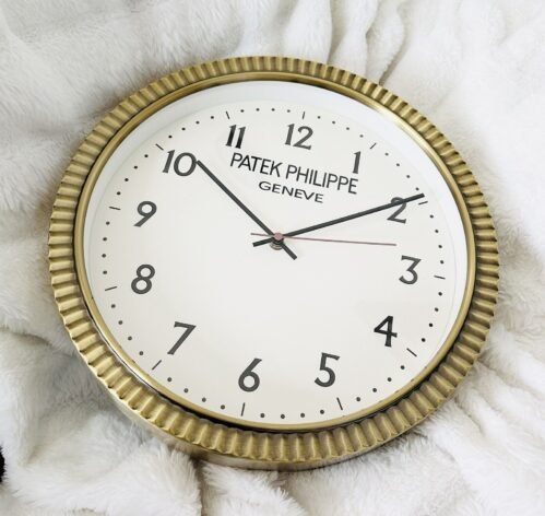 Patek Philippe Wall Clock Novelty Rare Bronze Gold Promotion Display Gift Dealer