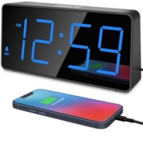 Peakeep Digital Alarm Clock for Bedroom Bedside, Loud Alarm Assorted Colors