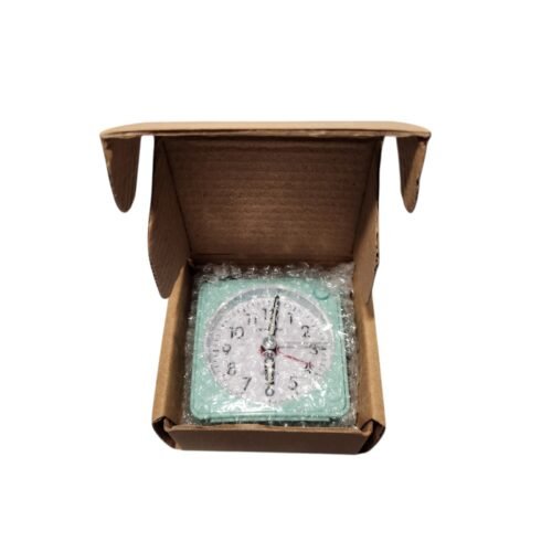 Peakeep Ultra Small Battery Travel Alarm Clock Snooze Light Silent Aquamarine
