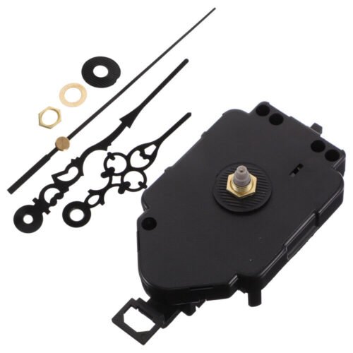 Pendulum Clock Motor Replacement Black Hands Kit Movement with