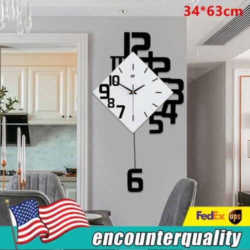 Pendulum Clocks Nordic Style Modern Swing Wall Clock Living Room Fashion Decor