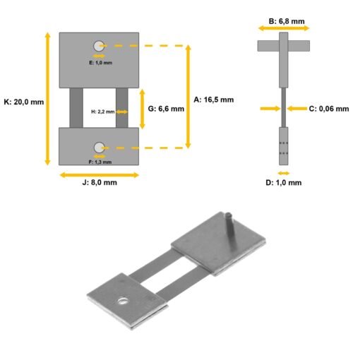 Pendulum spring for grandfather clocks, wall clocks 16,5 x 6,8 x 0,06