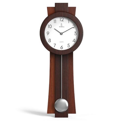 Pendulum Wall Clock Battery Operated - Modern Pendulum Clock 23.5x8.5 inch - ...