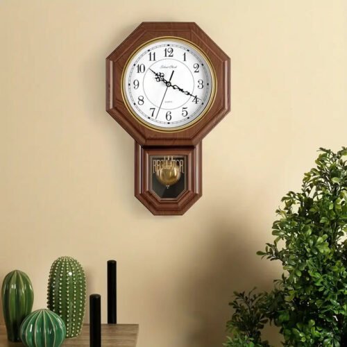 Pendulum Wall Clock with Battery Operated - Decorative Wall Clocks for Decor