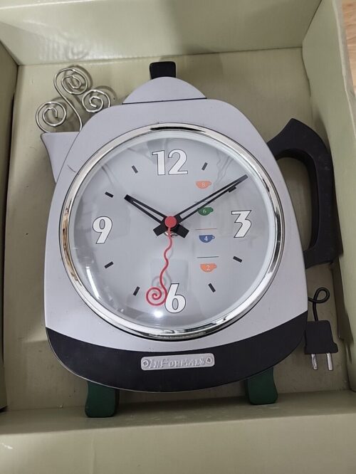 Perk O Later Coffee Pot Percolator Wall Clock 8" x 10.5" New in Package
